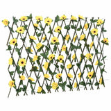 Vidaxl kunstplant klimop op latwerk 5 st uittrekbaar 180x60 cm geel