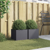 Vidaxl Planters 2 St 32x30X29 cm ocelový antracity -