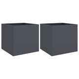 Vidaxl plantenbakken 2 st 42x40x39 cm staal antracietkleurig