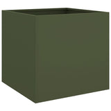 Vidaxl Planning box 42x40x39 cm steel olive green