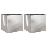 Vidaxl Planters 2 St 42x40x39 cm z nerezové oceli stříbrné barvy