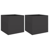 Plantadores Vidaxl 2 ST 49X47X46 CM ACERO NEGRO