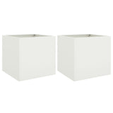 Vidaxl plantenbakken 2 st 49x47x46 cm staal wit