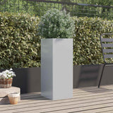 Vidaxl plantenbak 32x29x75 cm gegalvaniseerd staal zilverkleurig