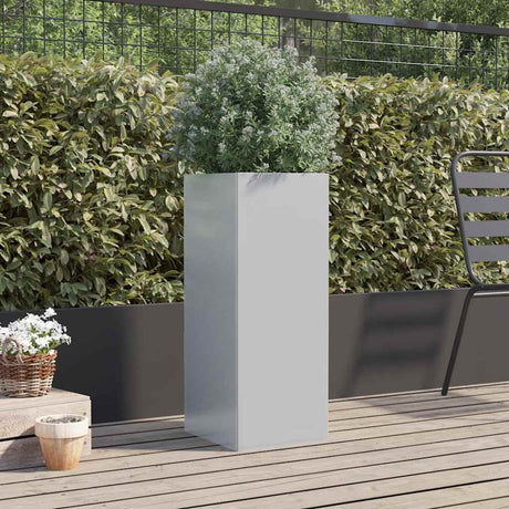 Vidaxl plantenbak 32x29x75 cm gegalvaniseerd staal zilverkleurig