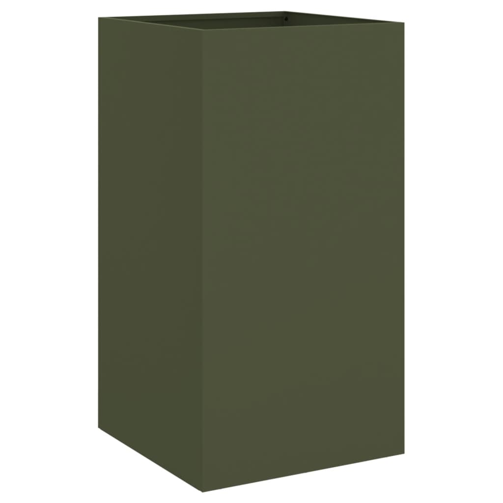 Vidaxl Planning Box 42x38x75 cm de acero oliva verde