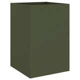 Vidaxl fioriera 52x48x75 cm in acciaio verde oliva