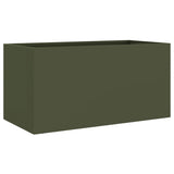 Vidaxl Planter 62x30x29 cm Green d'olive en acier