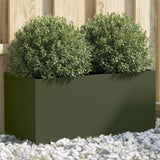 Vidaxl Planter 62x30x29 cm stål olivengrønn