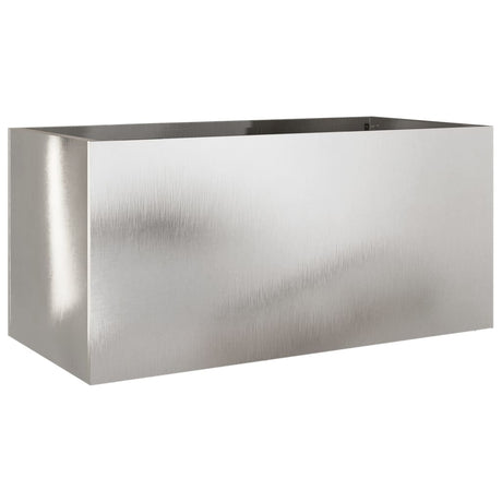 Vidaxl plantenbak 62x30x29 cm roestvrij staal zilverkleurig