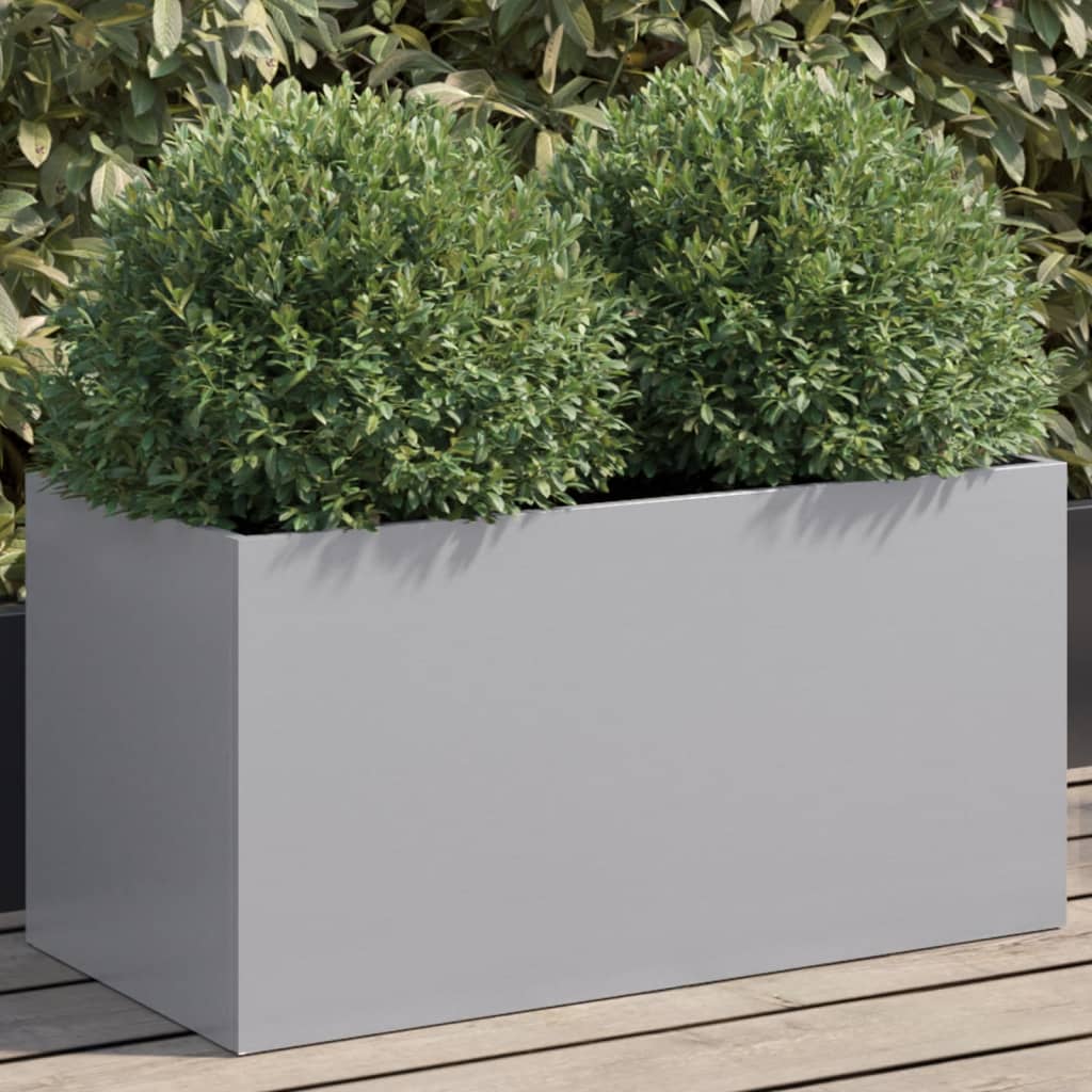 Vidaxl plantenbak 62x30x29 cm gegalvaniseerd staal zilverkleurig