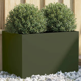 Vidaxl Planning Box 62x40x39 cm de acero oliva verde