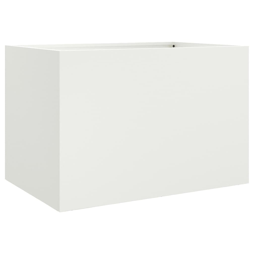 Vidaxl plantenbak 62x47x46 cm staal wit