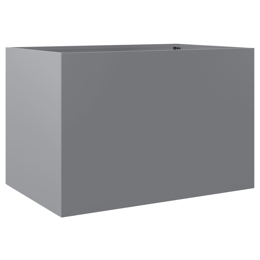 Vidaxl Planning Box 62x47x46 cm Galvaniserat stålsilverfärgat