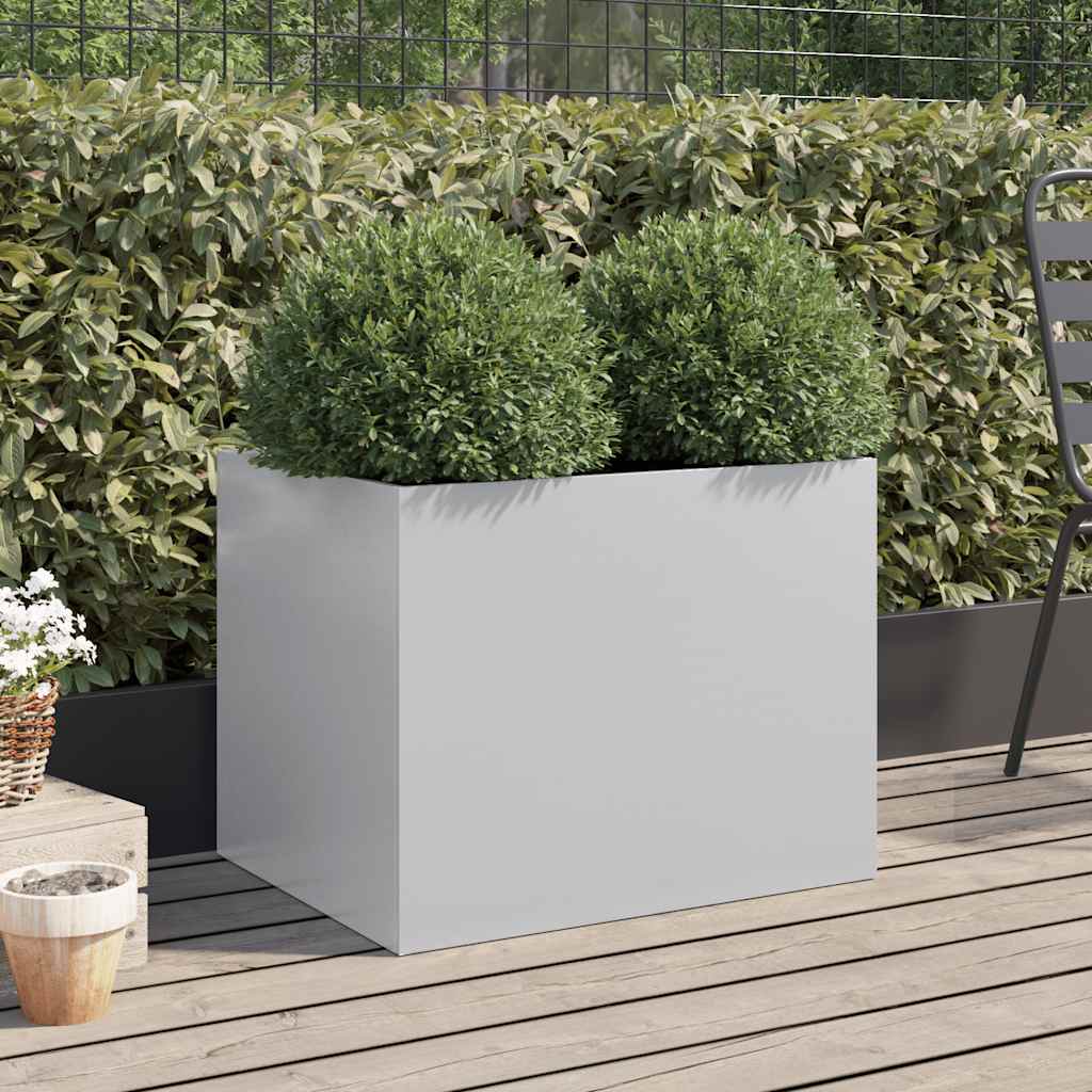 Vidaxl plantenbak 62x47x46 cm gegalvaniseerd staal zilverkleurig