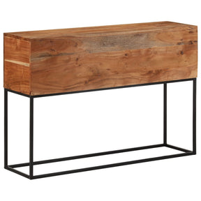 Vidaxl wandtafel 110x30x75 cm massief acaciahout en ijzer