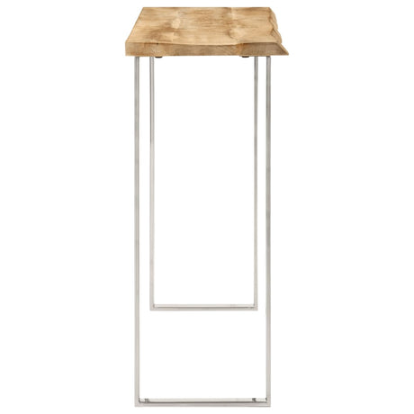 Vidaxl wandtafel met natuurlijke rand 105x33x76 cm massief mangohout