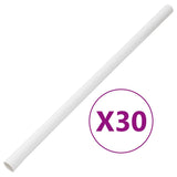 Vidaxl kabelkanaler med klemmer Ø30 mm 30 m PVC