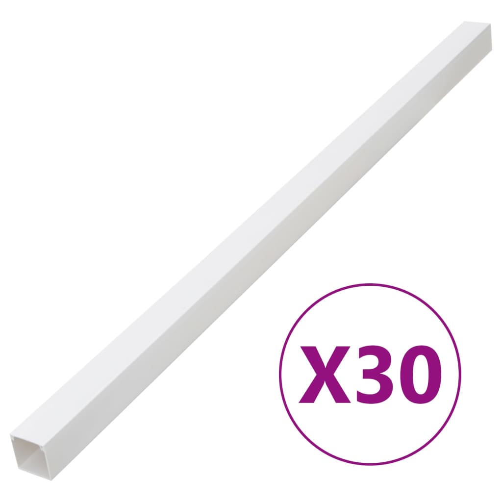 Vidaxl kabelgoot 50x25 mm 30 m pvc