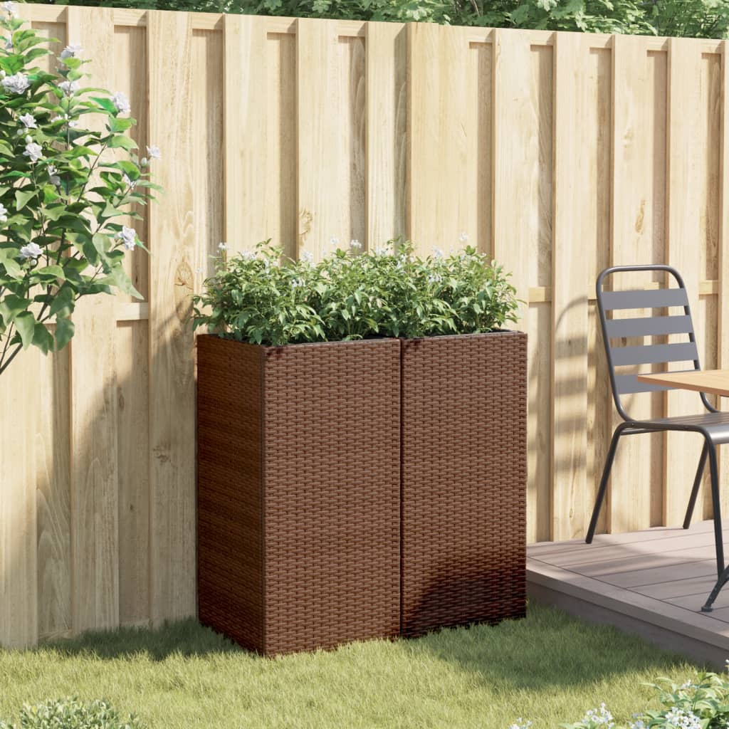 Vidaxl Fioters 2 St 40x40x80 cm Poly Rattan Brown