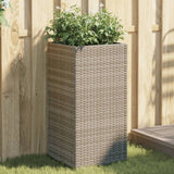 Vidaxl Planters 2 St 40x40x80 cm poli rattan siva