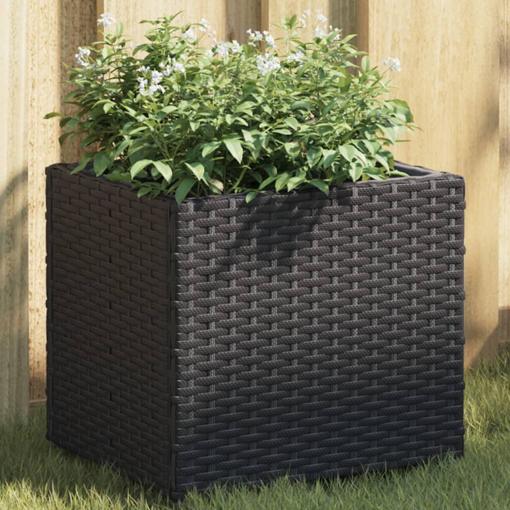 Vidaxl Fioters 2 St 36x30x32 cm Poly Rattan Black