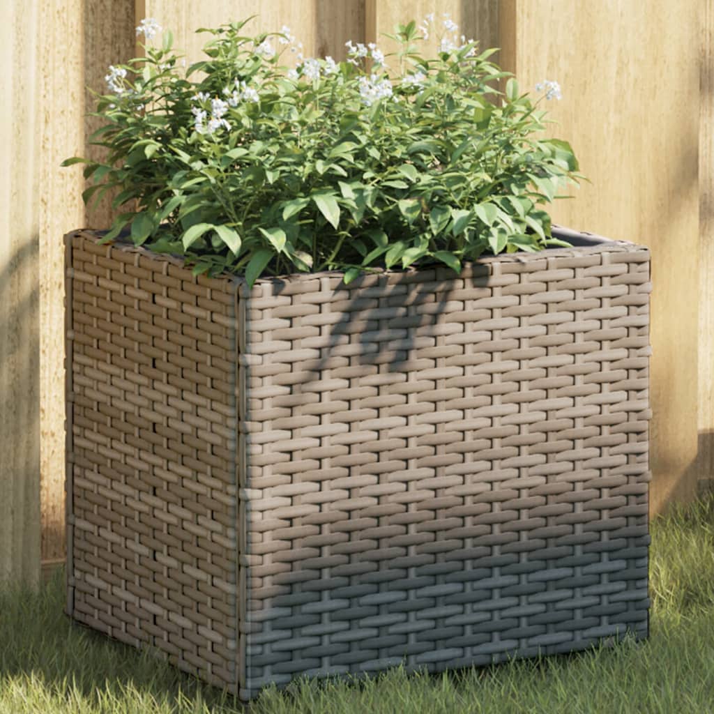 Vidaxl Fioters 2 St 36x30x32 cm Poly Rattan Grey