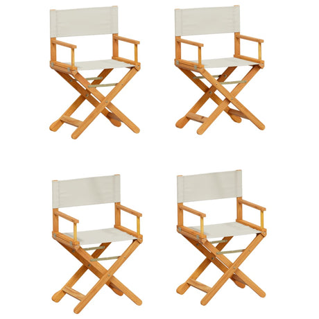 Vidaxl inklapbare stoelen 4 st stof crèmewit