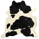 Vidaxl rug 180x220 cm real cowhide black and white