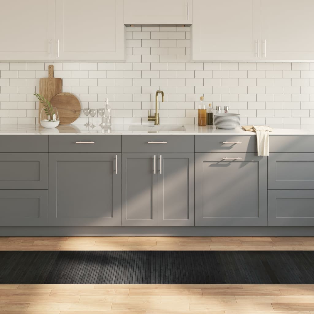 Vidaxl vloerkleed rechthoekig 60x300 cm bamboe grijs