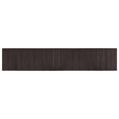 Vidaxl vloerkleed rechthoekig 60x300 cm bamboe donkerbruin
