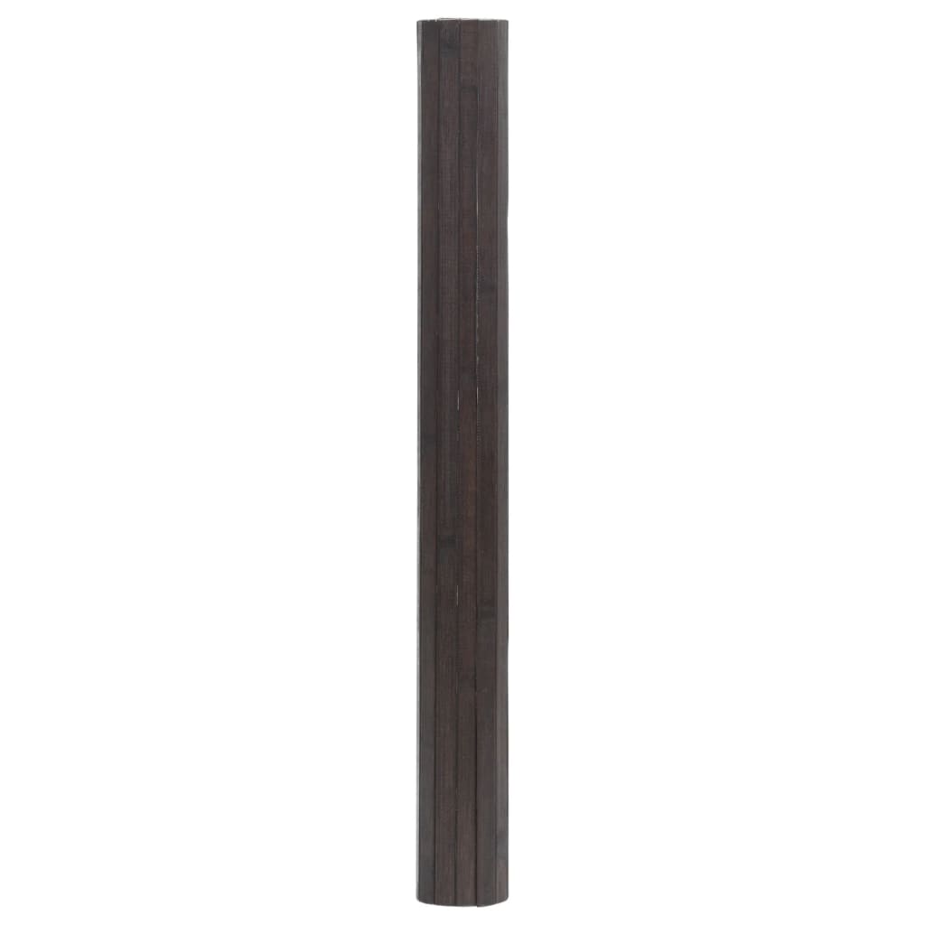Vidaxl vloerkleed rechthoekig 70x100 cm bamboe donkerbruin