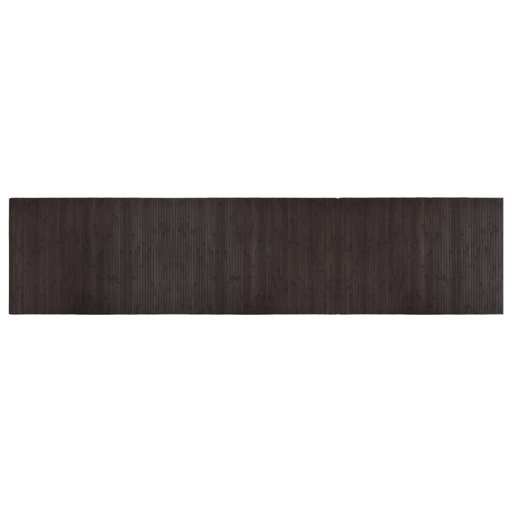 Vidaxl Rug Rectangular 70x300 cm Bamboo Dark Brown