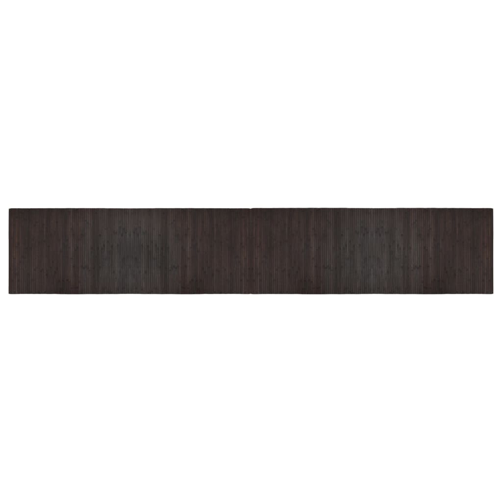 Vidaxl Rug Rectangular 70x400 cm Bamboo Dark Brown