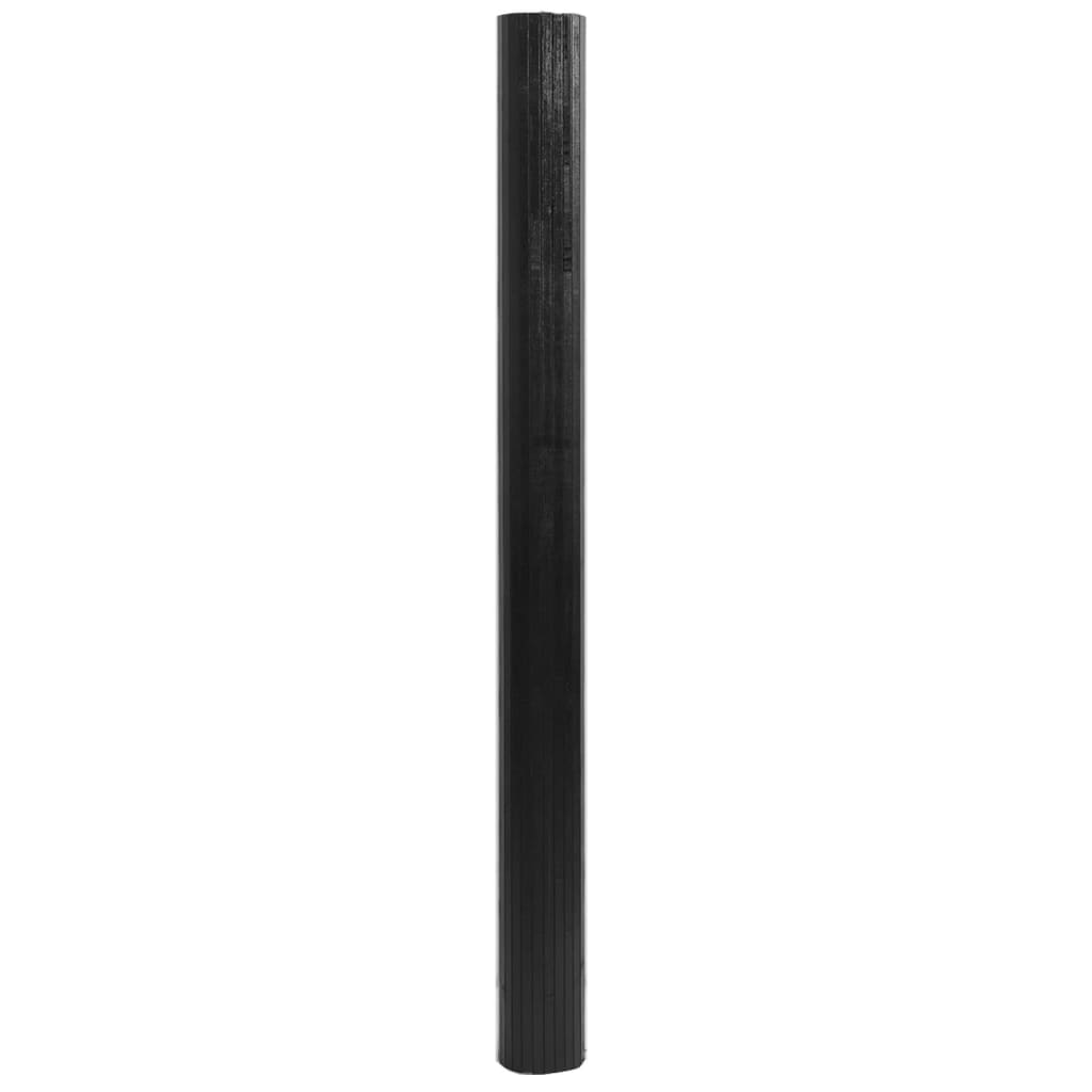 Vidaxl vloerkleed rechthoekig 80x200 cm bamboe zwart
