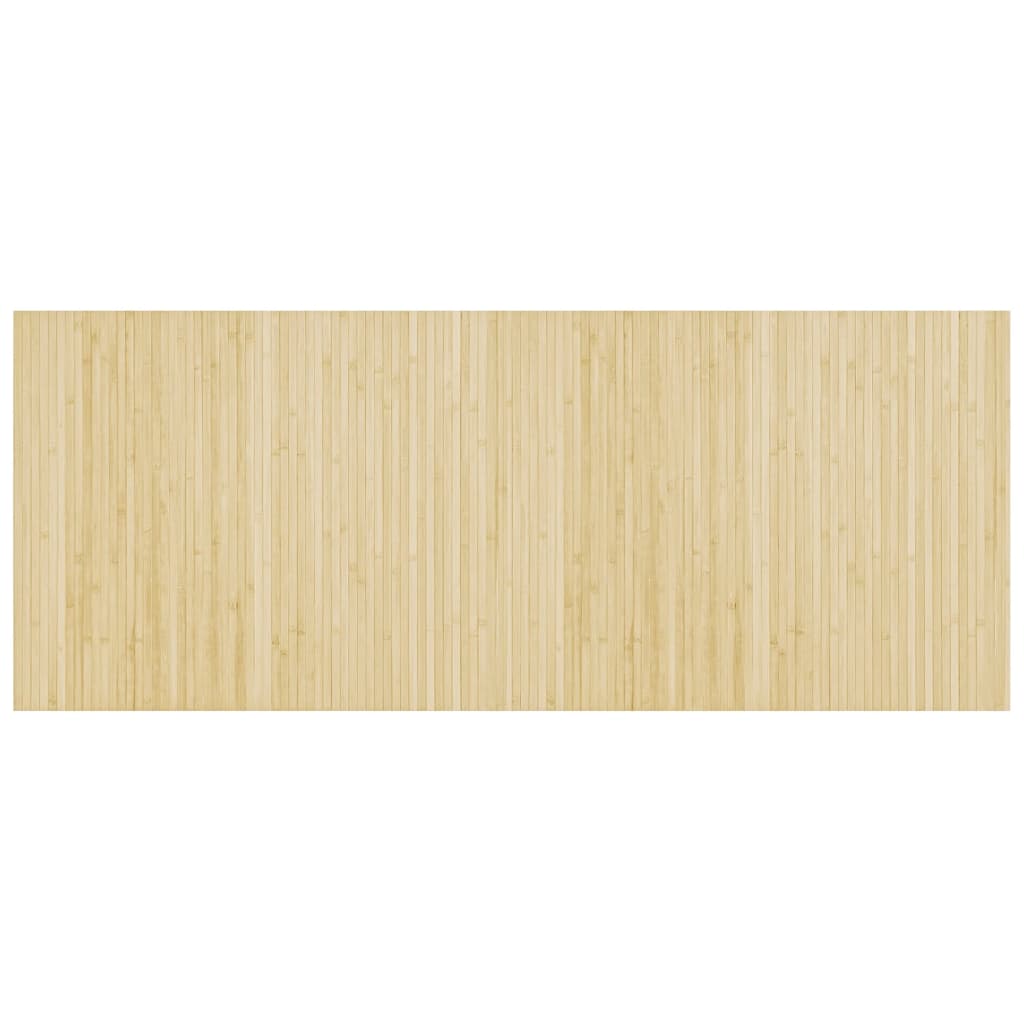 Tapis vidaxl rectangulaire 80x200 cm Bamboo Light Natural