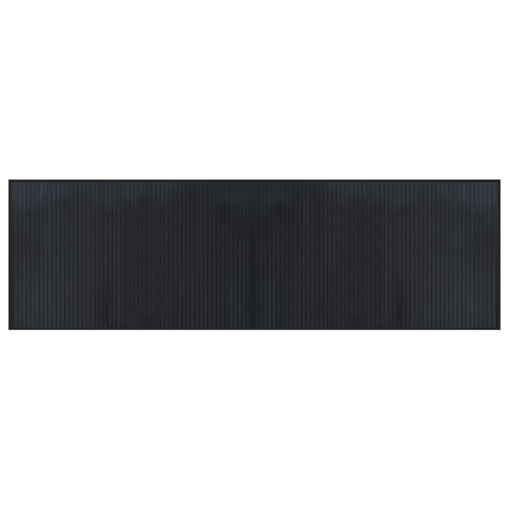 Vidaxl vloerkleed rechthoekig 60x200 cm bamboe zwart