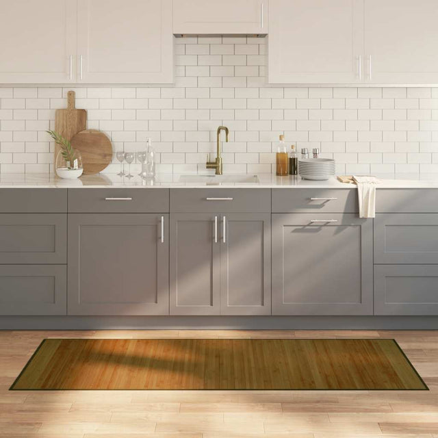 Vidaxl vloerkleed rechthoekig 70x200 cm bamboe bruin