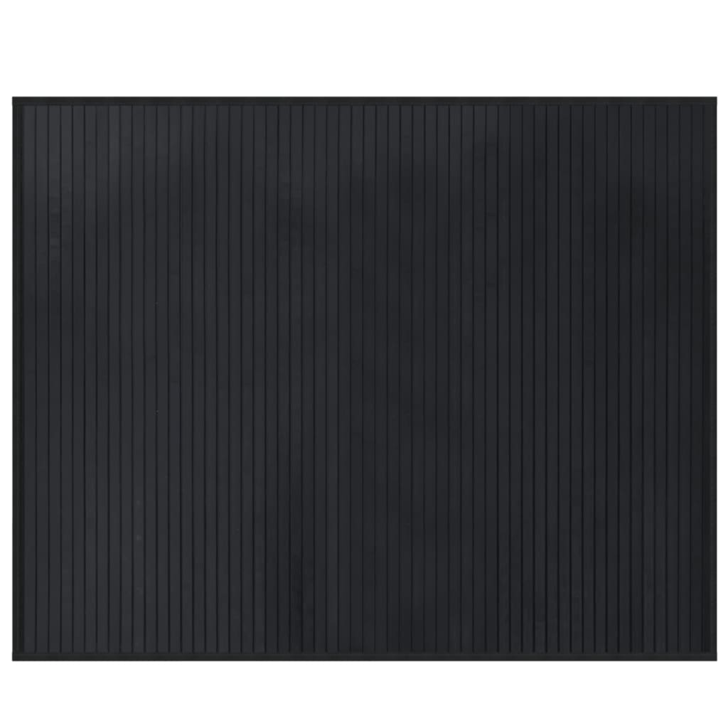 Vidaxl vloerkleed rechthoekig 80x100 cm bamboe zwart