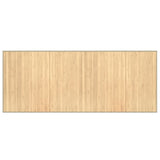 Tapis vidaxl rectangulaire 80x200 cm Bamboo Light Natural