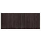 Vidaxl vloerkleed rechthoekig 80x200 cm bamboe donkerbruin