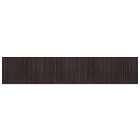 Vidaxl vloerkleed rechthoekig 80x400 cm bamboe donkerbruin