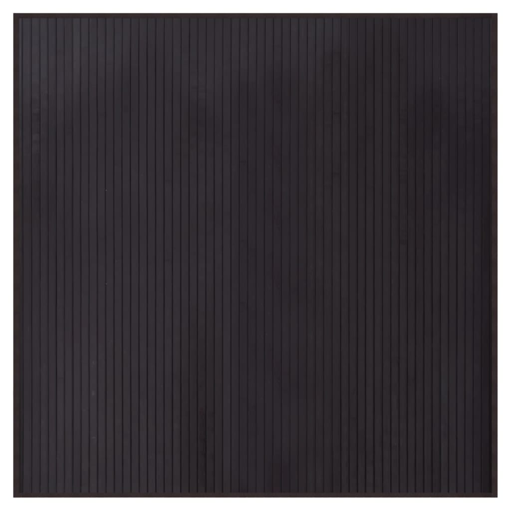 Vidaxl rug square 100x100 cm bamboo dark brown