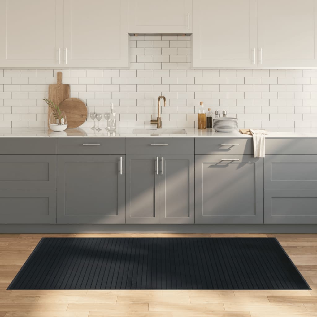 Vidaxl rechteckeg 100x200 cm Bamboo Grey