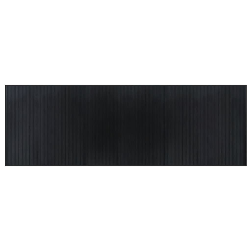 Vidaxl alfombra rectangular 100x300 cm bambú negro