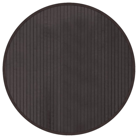 Vidaxl vloerkleed rond 60 cm bamboe donkerbruin