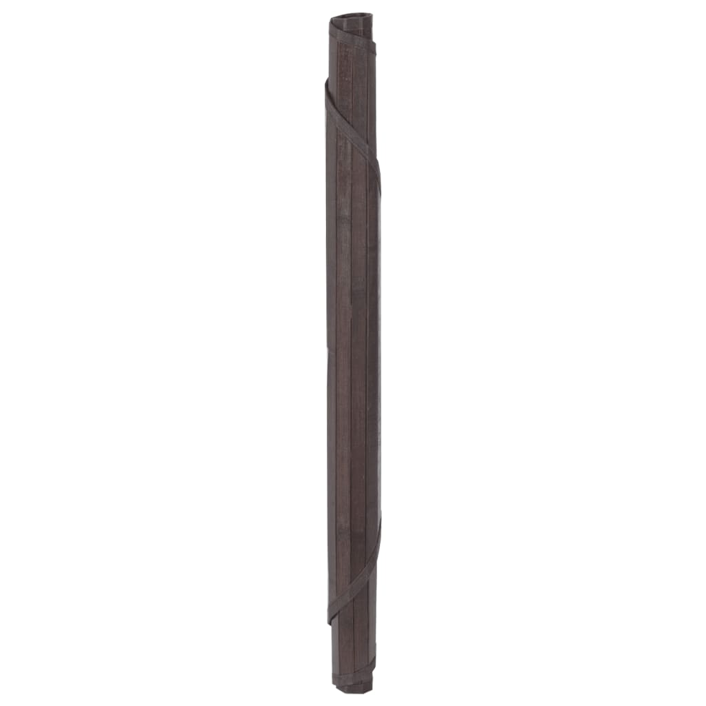 Vidaxl -mattan runt 60 cm bambu mörkbrun