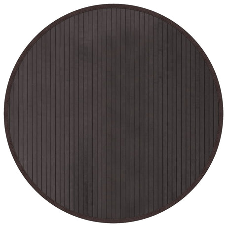 Vidaxl vloerkleed rond 80 cm bamboe donkerbruin