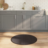 Vidaxl vloerkleed rond 80 cm bamboe donkerbruin