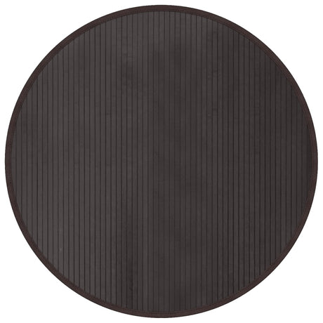 Vidaxl vloerkleed rond 100 cm bamboe donkerbruin